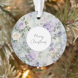 Paarse lavendel crème roze bloem bruiloftsdouche ornament