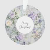 Paarse Lavendel Crème Roze Bloemrijke Bruidsdouche Ornament (voorkant)