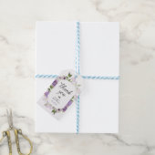 Paarse lavendel dank u Baby shower geschenk Labels Cadeaulabel (Met Touw)