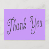 Paarse Lavendel Dank u Groeten Briefkaart (Voorkant)