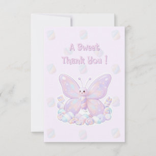 Paarse Lavendel Droom Vlinder Baby Shower Dank Bedankkaart