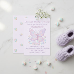 Paarse Lavendel Droom Vlinder Baby Shower Kaart