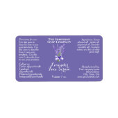 Paarse Lavendel Druppelflesetiket 2.375 x 1.25 Etiket (Voorkant)