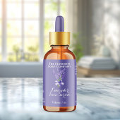 Paarse Lavendel Druppelflesetiket 2.375 x 1.25 Etiket