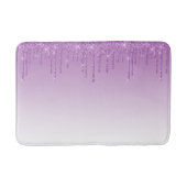 Paarse lavendel druppelglitter badmat (Voorkant)