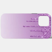 Paarse lavendel druppelglitter Case-Mate iPhone case (Achterkant (horizontaal))