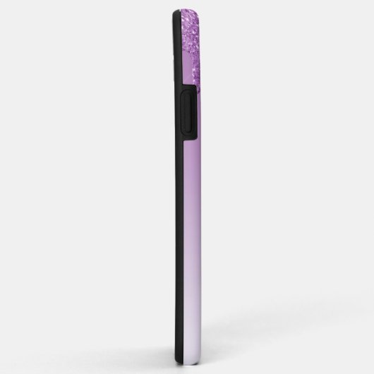 Paarse lavendel druppelglitter Case-Mate iPhone case (Achterkant/rechts)