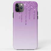 Paarse lavendel druppelglitter Case-Mate iPhone case (Achterkant)