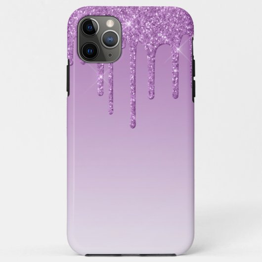 Paarse lavendel druppelglitter Case-Mate iPhone case (Achterkant)