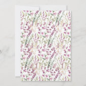 Paarse Lavendel Een beetje Wildflower Baby shower Kaart (Achterkant)