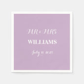 Paarse lavendel eenvoudig script minimalistische b servet (Voorkant)