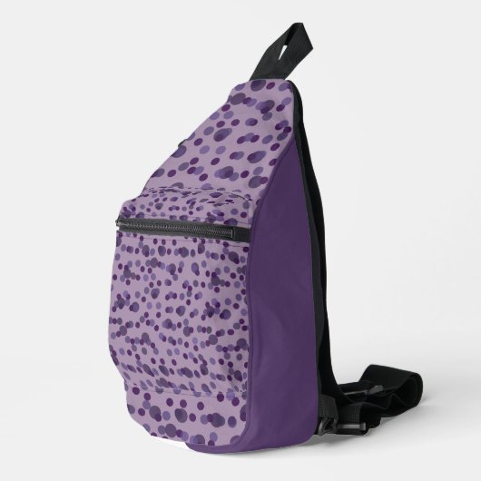 paarse, lavendel en druif stippen sling bag (Rechterhoek)