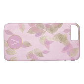 Paarse lavendel en goudfolie vallen bladeren Case-Mate iPhone case (Achterkant (Horizontaal))