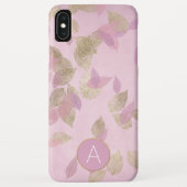 Paarse lavendel en goudfolie vallen bladeren Case-Mate iPhone case (Achterkant)