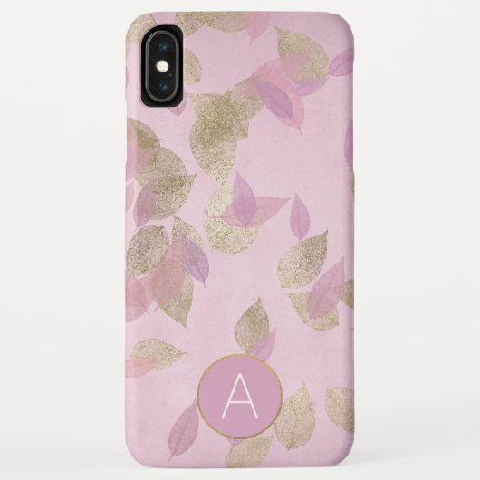 Paarse lavendel en goudfolie vallen bladeren Case-Mate iPhone case (Achterkant)