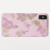 Paarse lavendel en goudfolie vallen bladeren Case-Mate iPhone case (Achterkant (horizontaal))