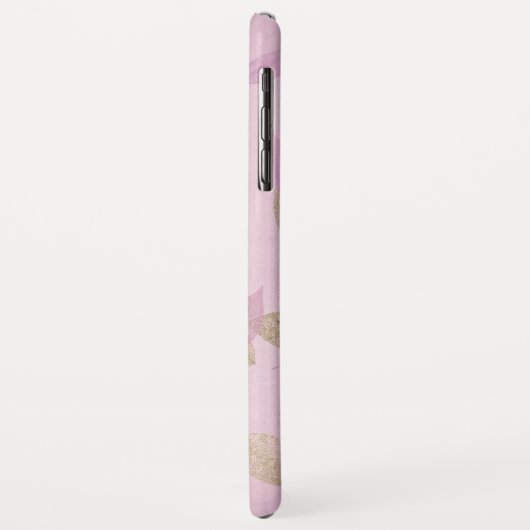 Paarse lavendel en goudfolie vallen bladeren Case-Mate iPhone case (Achterkant/links)