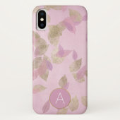 Paarse lavendel en goudfolie vallen bladeren Case-Mate iPhone case (Achterkant)