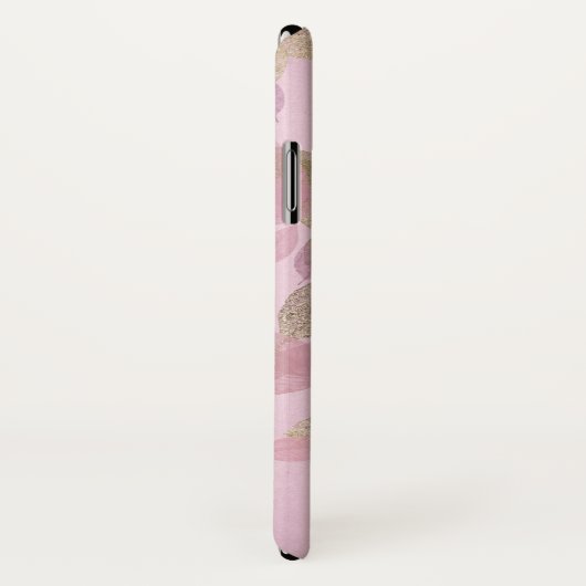 Paarse lavendel en goudfolie vallen bladeren Case-Mate iPhone case (Achterkant / rechts)