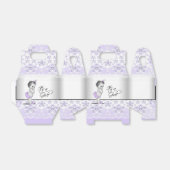Paarse Lavendel en Grijs Baby shower Bedankdoosjes (Uitgevouwen)