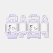 Paarse Lavendel en Grijs Baby shower Bedankdoosjes (Uitgevouwen)