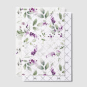 Paarse Lavendel en groen Vellum Overlay Vellum Uitnodigingen (Offset (Uitnodiging))