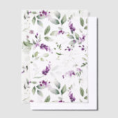 Paarse Lavendel en groen Vellum Overlay Vellum Uitnodigingen (Offset)