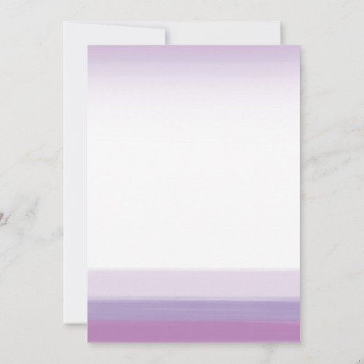 Paarse lavendel en witte moderne waterverf bruilof kaart (Achterkant)