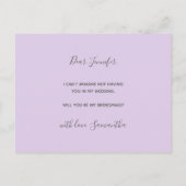 Paarse lavendel en zilveren glitter zijn mijn brui uitnodiging briefkaart (Achterkant)