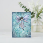 Paarse Lavendel Fairy Art beroemd gemaakt door Mol Briefkaart (Staand voorkant)