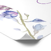 Paarse + Lavendel Flora Vrijgezellenfeest Welkomst Poster (Hoek)