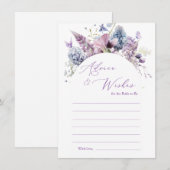 Paarse + Lavendel Floral Advice Kaart (Voorkant / Achterkant)