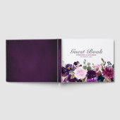 Paarse Lavendel Floral Boho Bruiloft Gastenboek (Volledig)