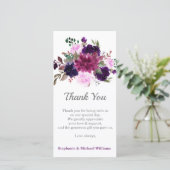 Paarse Lavendel Floral Boho Dank u kaart (Staand voorkant)