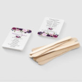 Paarse Lavendel Floral Boho Trouwprogramma Handwaaier (Niet-gemonteerd)