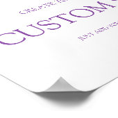 Paarse + Lavendel Floral Creëer Uw eigen bord Poster (Hoek)