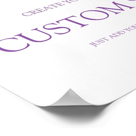 Paarse + Lavendel Floral Creëer Uw eigen bord Poster (Hoek)