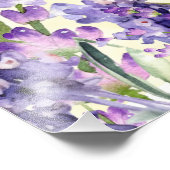 Paarse Lavendel Floral Geel Vrijgezellenfeest Foto Afdruk (Hoek)