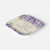 Paarse Lavendel Floral Geel Vrijgezellenfeest Papieren Bordje (Gebogen)