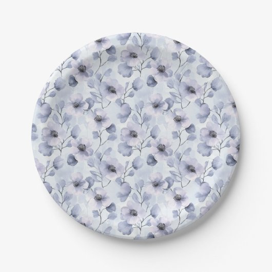 Paarse Lavendel Floral Vrijgezellenfeest Papieren Bordje (Voorkant)