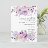 Paarse Lavendel Floral Wildflowers Vrijgezellenfee Kaart (Staand voorkant)