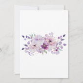 Paarse Lavendel Floral Wildflowers Vrijgezellenfee Kaart (Achterkant)