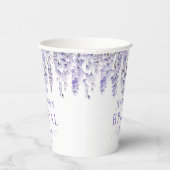 Paarse lavendel florale vrijgezellenfeesten papier papieren bekers (Rechts)