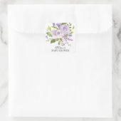 Paarse Lavendel Flowers Baby shower Envelope Seal Vierkante Sticker (Tas)