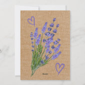 Paarse lavendel foto bloem Moederdag kaart (Achterkant)