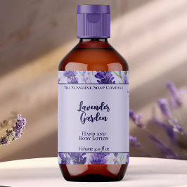 Paarse Lavendel Garden Cosmetics Bottle Label