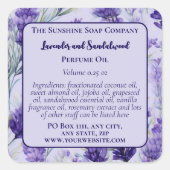 Paarse Lavendel Garden Parfum Roller Bottle Label (Voorkant)