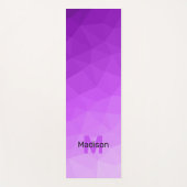 Paarse lavendel geometrisch mesh patroon Monogram Yogamat (Voorkant)