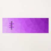 Paarse lavendel geometrisch mesh patroon Monogram Yogamat (Voorkant (horizontaal))