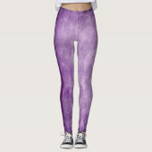  Paarse Lavendel Gestreepte Leggings Vrouwen (Voorkant)